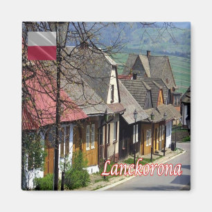 Imán panorama de zPL016 LANCKORONA, Polonia, Europa, Fr