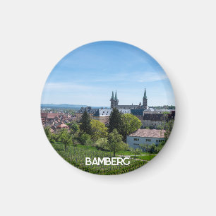 Imán Panorama del casco antiguo de Bamberg, Alemania