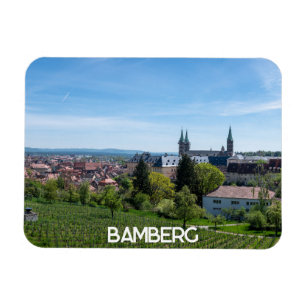 Imán Panorama del casco antiguo de Bamberg, Alemania