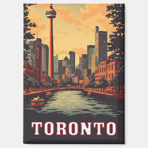 Imán Panorama del frente marítimo de Toronto y la torre
