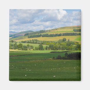 Imán Panorama del paisaje escocés cerca de Blairgowrie,