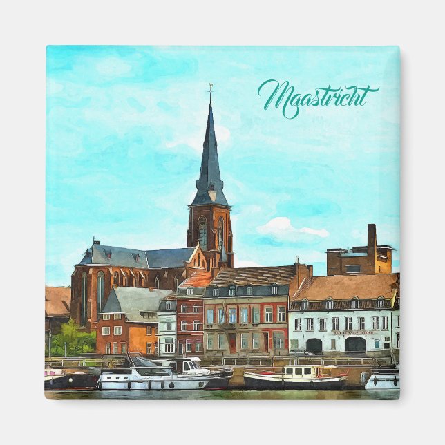 Imán Panorama elegante de Maastricht (Frente)