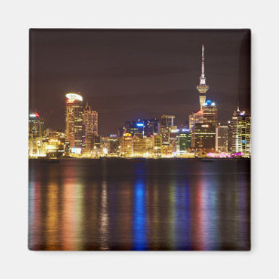 Imán Panorama nocturno de Auckland