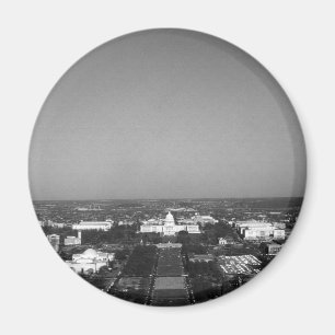 Imán Panorama vintage de Capitolio de Washington EE. UU