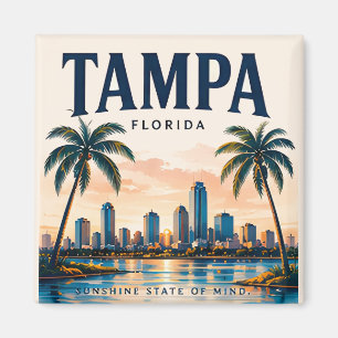 Imán Panorámica del paseo marítimo de Tampa