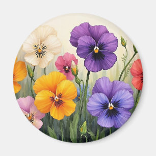 Imán Pansies de bonito