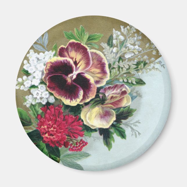 Imán Pansy Tussie-Mussie (Frente)