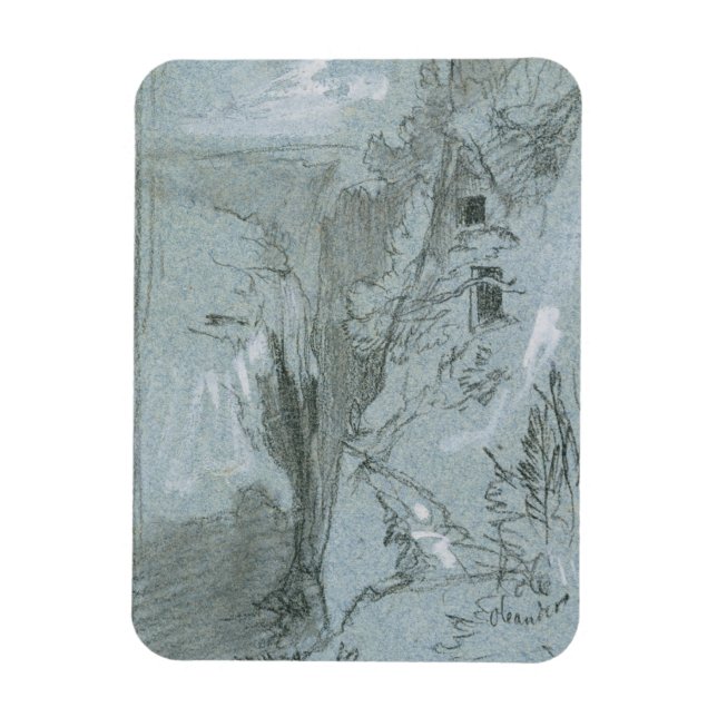 Imán Pantalica, de 'Vistas de Sicilia (tiza y gouache (Vertical)