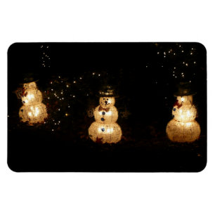 Imán Pantalla de luz de vacaciones de Snowman