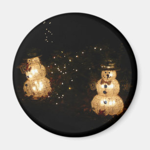 Imán Pantalla de luz de vacaciones de Snowman