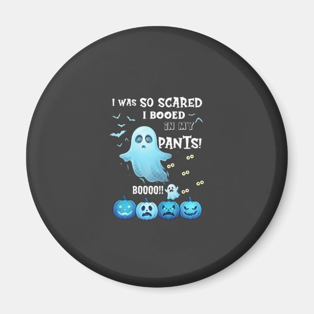 Imán Pantalones abucheados Calabazas azules de Hallowee (Frente)