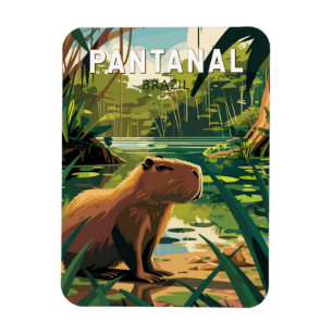 Imán Pantanal Brasil Capybara Viaje de arte