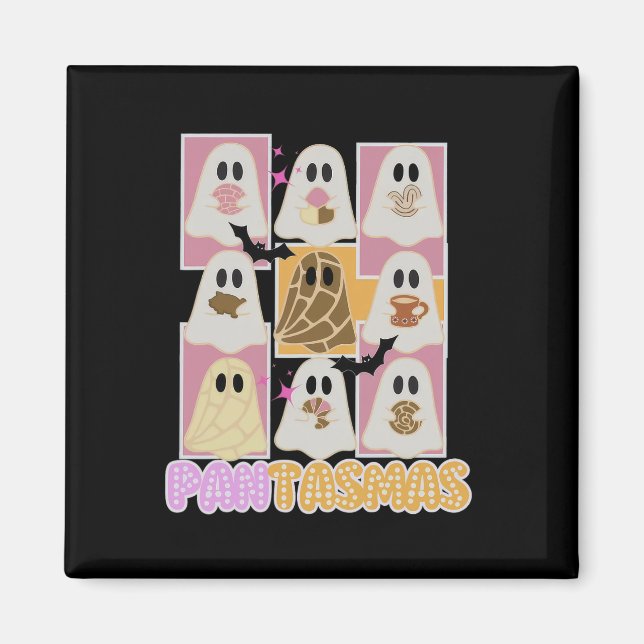 Imán Pantasmas Pan Dulce Fantasma Halloween Español Mex (Frente)