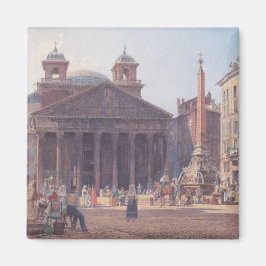 Imán Panteón y Piazza della Rotonda en Roma, Italia