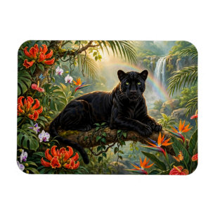 Imán Pantera Negra Flores de la Jungla de Kenia Cascada