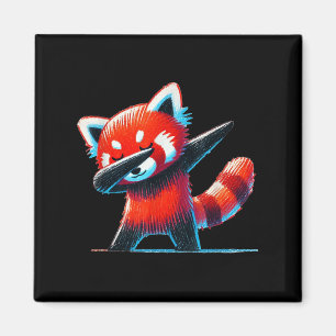 Imán Pañuelo De Panda Rojo Para Animales Salvajes Lover