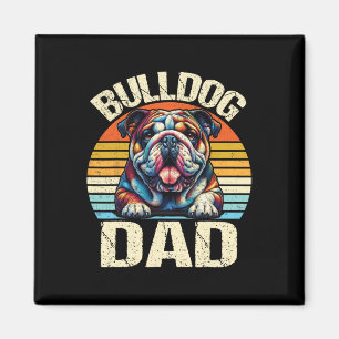 Imán Papá Bulldog Amante de Perros Papá Día del Padre