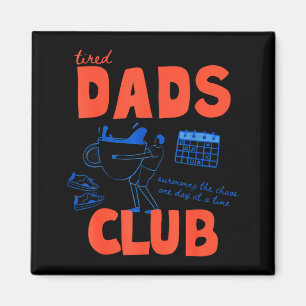 Imán Papa cansado retro feliz día del padre papá divert