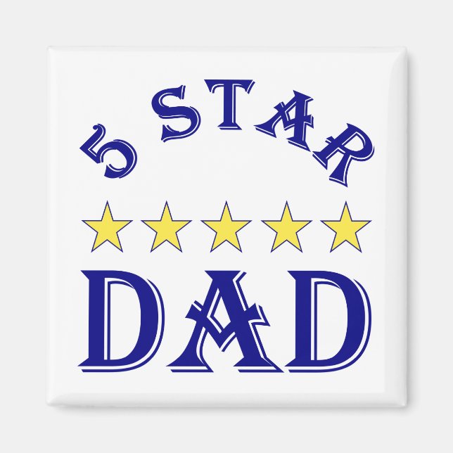 Imán Papá Cinco Estrellas (Frente)