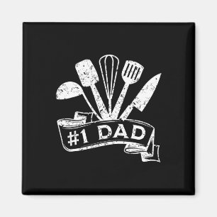Imán Papá cocinando número uno para el padre cocinando