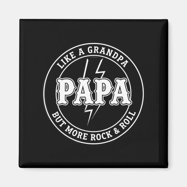 Imán Papá como un abuelo pero más rock & roll,  (Frente)