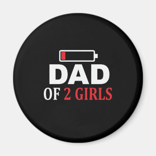 Imán Papá de 2 Chicas en el Día del Padre