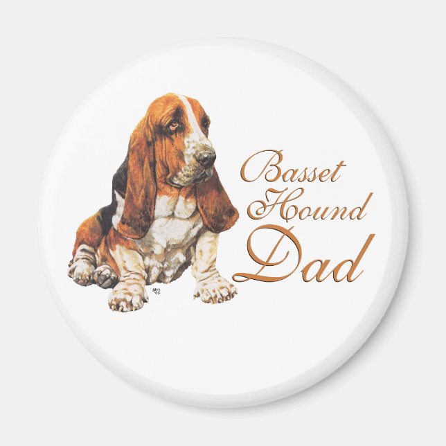 Imán Papá de Basset Hound (Frente)