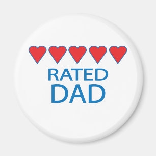 Imán Papá de cinco corazones