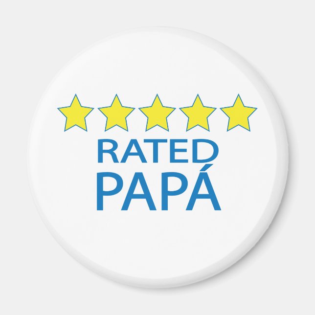 Imán Papá de cinco estrellas (Frente)