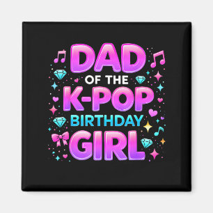 Imán Papá de la chica de cumpleaños de k pop fiesta a j
