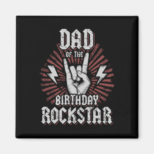 Imán Papá de la estrella de rock del cumpleaños Rocker 