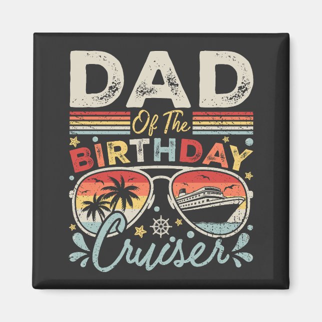 Imán Papá de la plaza de vacaciones de crucero de cumpl (Frente)