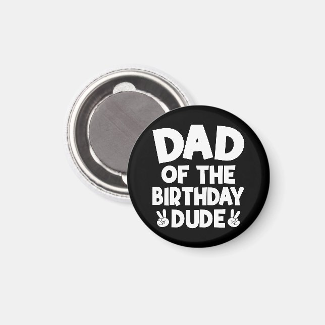 Imán Papá Del Cumpleañero Casual Cumpleaños Divertido (Anverso/Reverso)