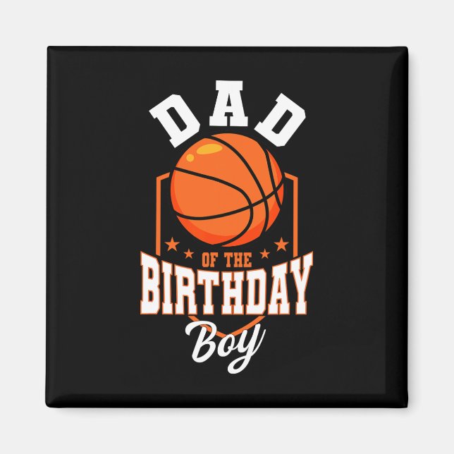 Imán Papá Del Niño De Cumpleaños Parte Del Tema De Bysk (Frente)