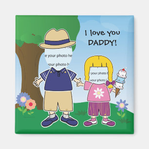 Imán Papá del personalizable te amo