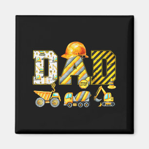 Imán Papá Divertido Construcción Excavadora Niños Ropa