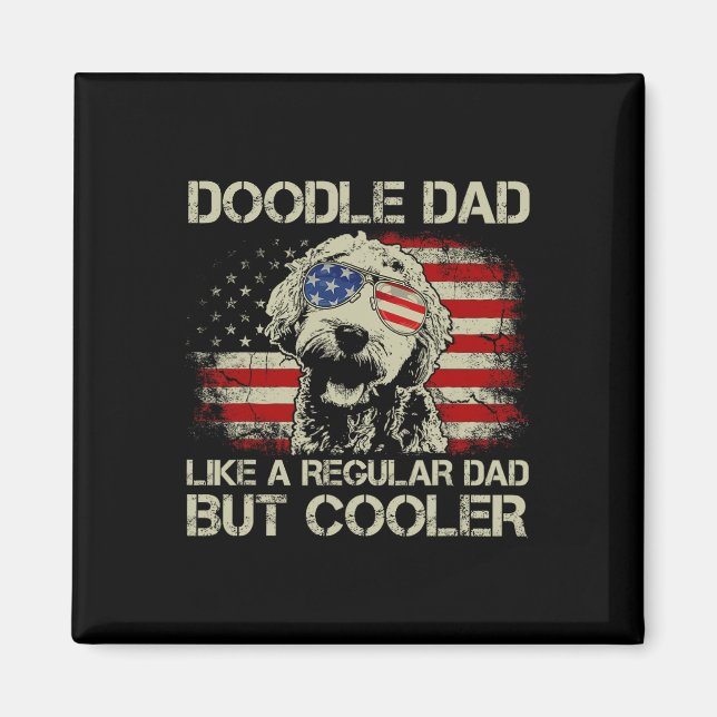 Imán Papa Doodle Goldendoodle Papa Regular Pero Más Gen (Frente)