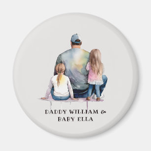 Imán Papá e hijas personalizados (9)