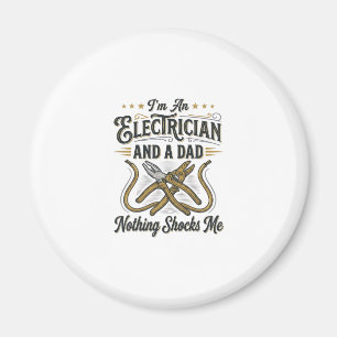Imán Papá electricista Nada me sorprende Camiseta vinta