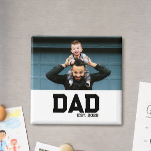 Imán Papá Estableció el Día del Padre Personalizable An