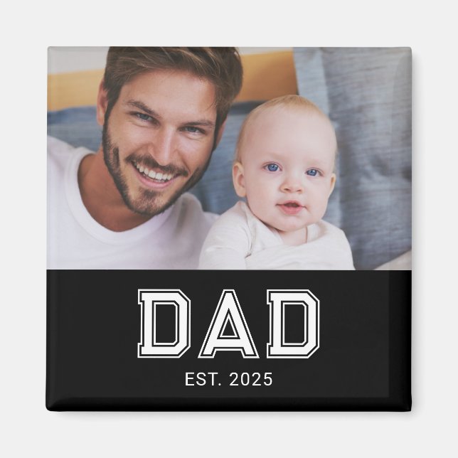 Imán Papá Estableció Foto Día del Padre (Frente)