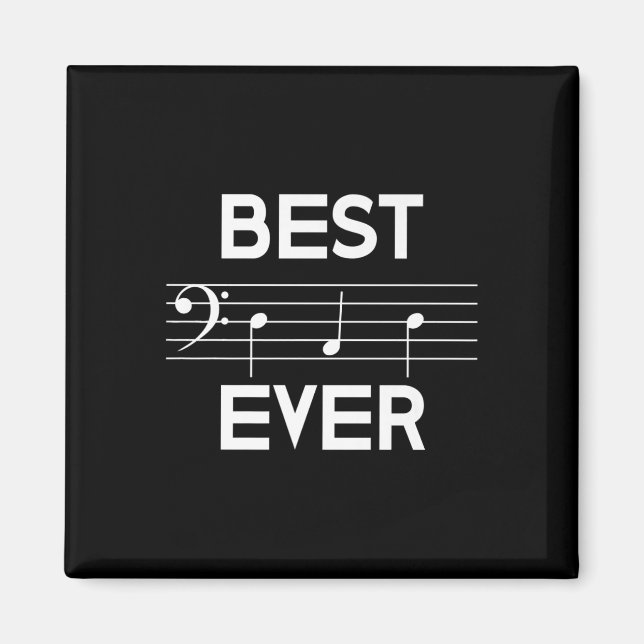 Imán Papa Ever Music B Clef Note Regalo del Día del Pad (Frente)