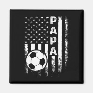 Imán Papa fútbol Bandera americana vintage Navidad Xmas