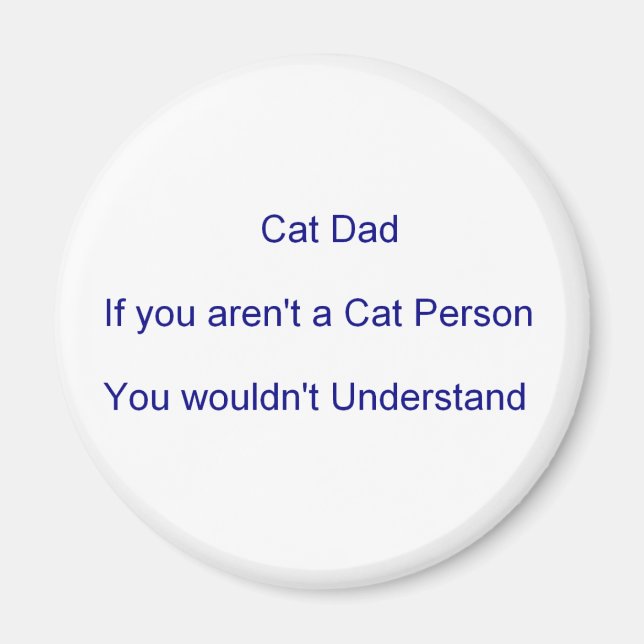 Imán Papá gato del día del padre (Frente)