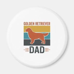 Imán Papá Golden Retriever Diseño Vintage Amante Perros
