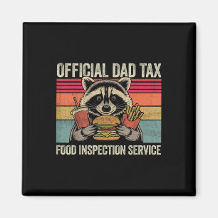 Imán Papá Impuesto Oficial Papá Divertido Raccoon Vinta