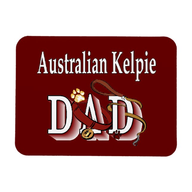 Imán Papá Kelpie australiano (Horizontal)