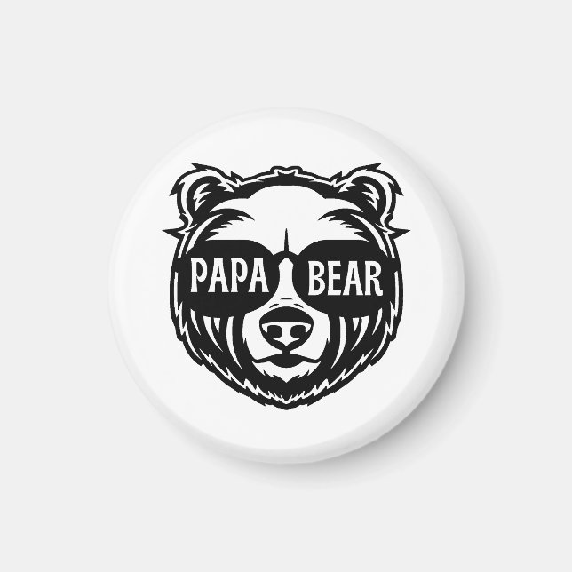 Imán Papá lleva gafas de sol el día del padre (Frente)