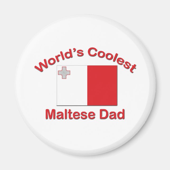 Imán Papá maltés más frío (Frente)