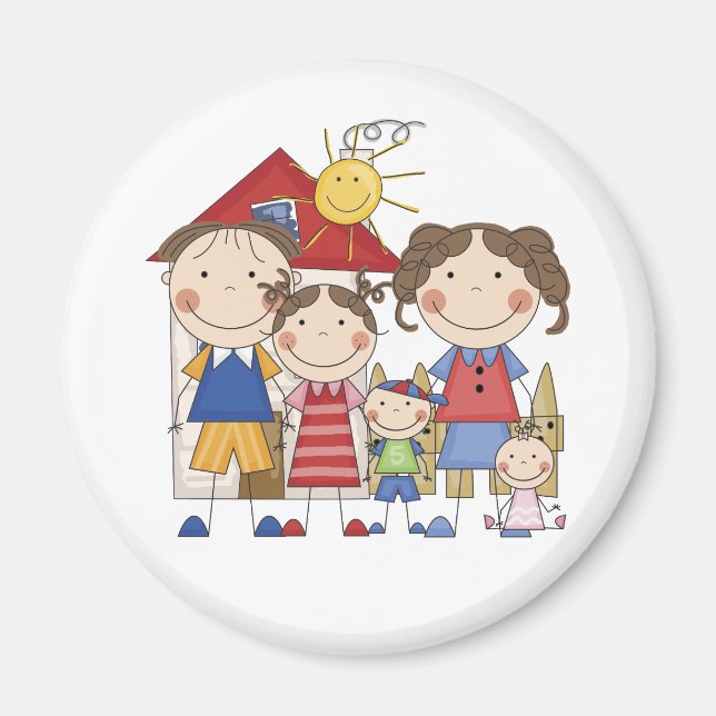 Imán Papá, Mamá, Gran Hermana, Hermano Medio, Baby Sis (Frente)